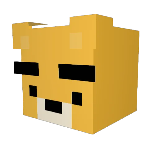 Sid_e Minecraft avatar head, 3D render