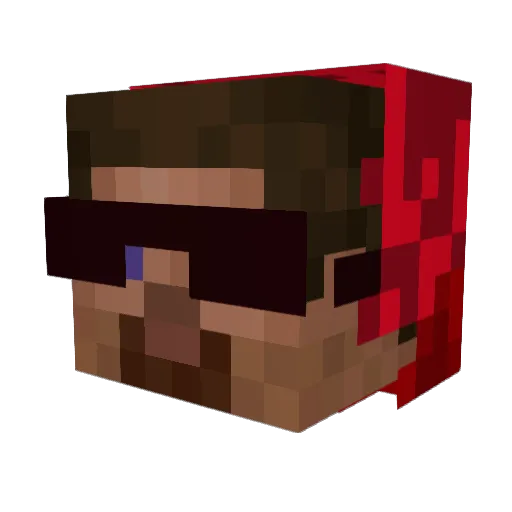 Sid_vinz Minecraft avatar head, 3D render