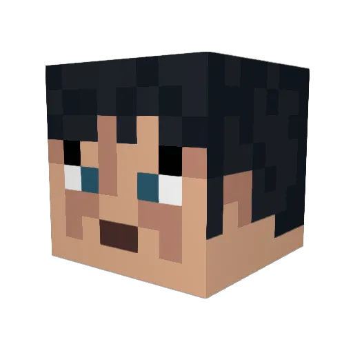 Sidbest Minecraft avatar head, 3D render