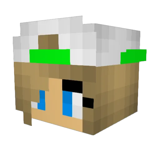Sidcraft_01 Minecraft avatar head, 3D render