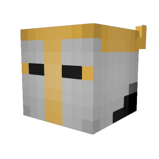 Siddles Minecraft avatar head, 3D render