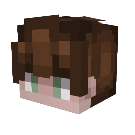 Siddyli Minecraft avatar head, 3D render