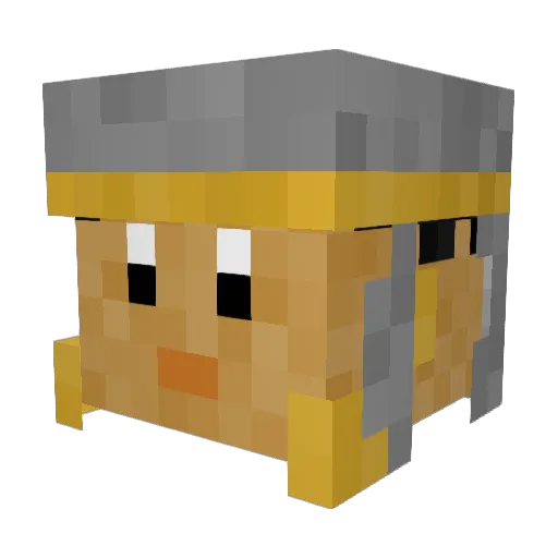 SideAffect1 Minecraft avatar head, 3D render