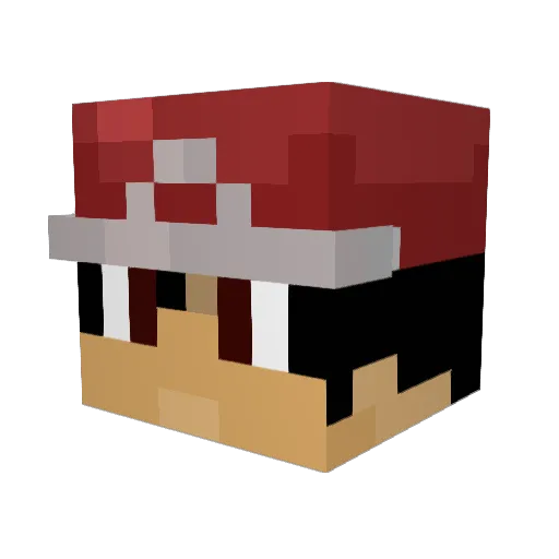 SideFXLive Minecraft avatar head, 3D render