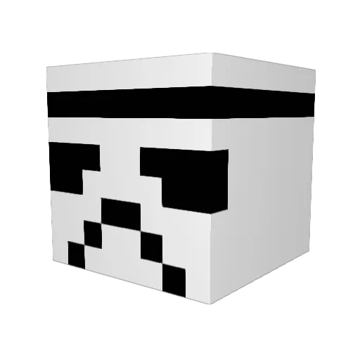 SideFlips Minecraft avatar head, 3D render
