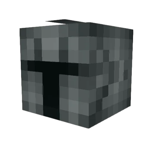 SideShot Minecraft avatar head, 3D render