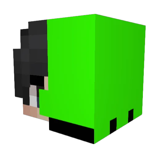 SideWalkings Minecraft avatar head, 3D render