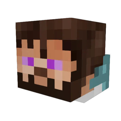 SideWhark Minecraft avatar head, 3D render