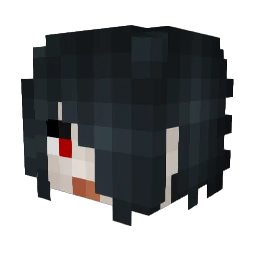 Side_Monster Minecraft avatar head, 3D render