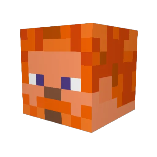 SideburnsMcGee Minecraft avatar head, 3D render