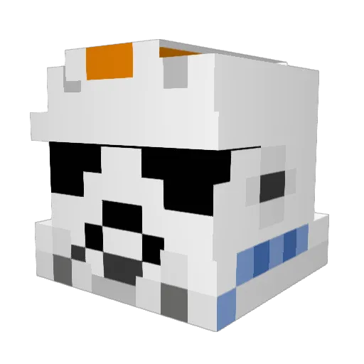 Sideflipsim Minecraft avatar head, 3D render