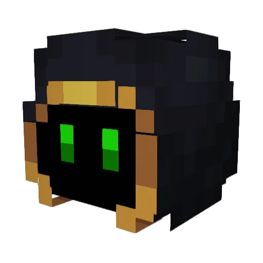 Sidelia Minecraft avatar head, 3D render