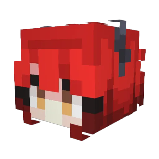 SiderSama Minecraft avatar head, 3D render