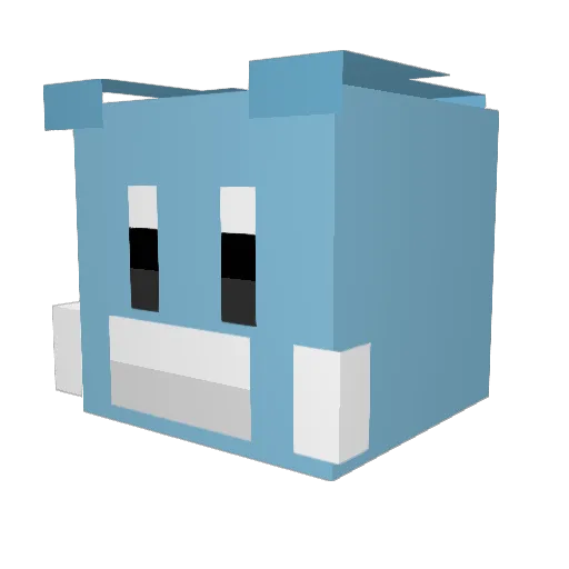Siderskini Minecraft avatar head, 3D render