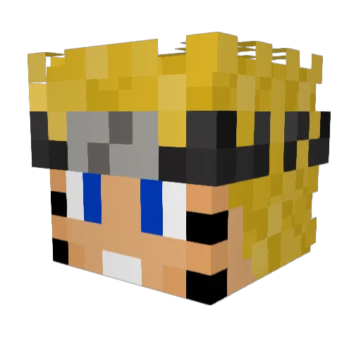 Sideshow_Will Minecraft avatar head, 3D render