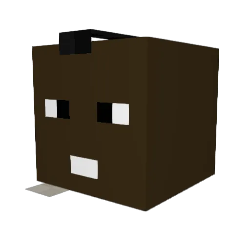 Sideup64 Minecraft avatar head, 3D render