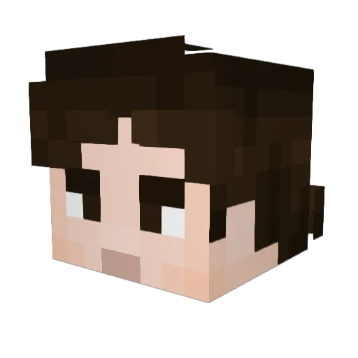 SidewardJet Minecraft avatar head, 3D render