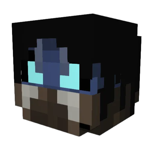 SidewaysMC Minecraft avatar head, 3D render