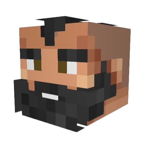 Sidgrani Minecraft avatar head, 3D render