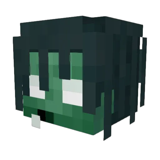Sidjinx Minecraft avatar head, 3D render