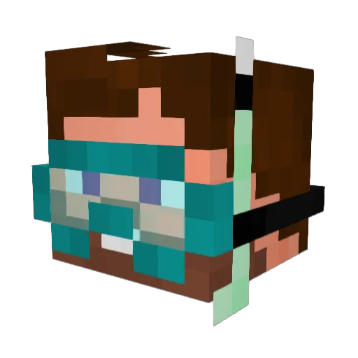 Sidor00F Minecraft avatar head, 3D render