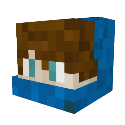Sidowoortman Minecraft avatar head, 3D render