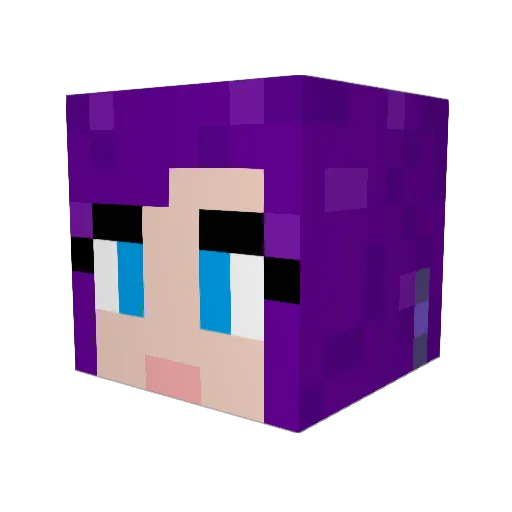 Sidra Minecraft avatar head, 3D render