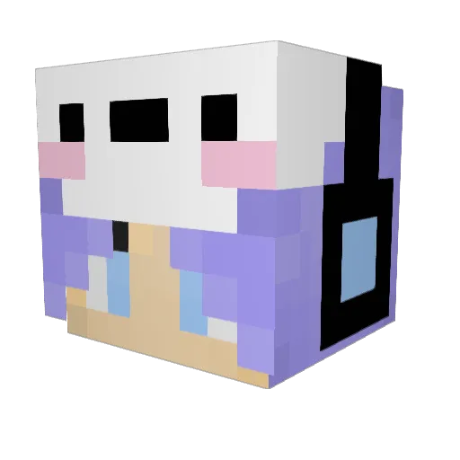 Sidus01 Minecraft avatar head, 3D render