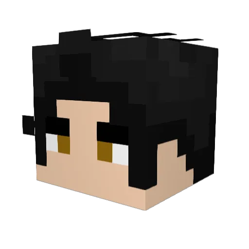 Sidzag Minecraft avatar head, 3D render