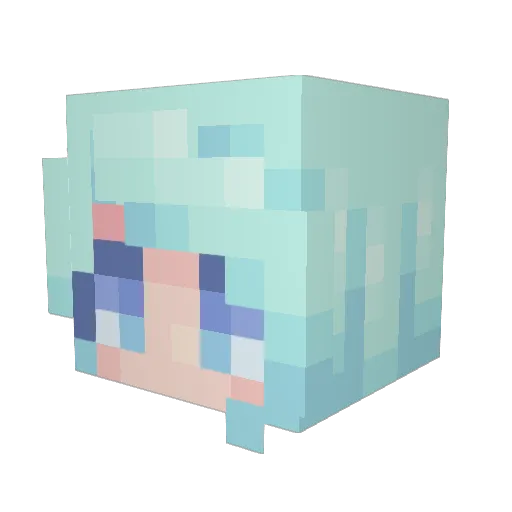 Sieaety Minecraft avatar head, 3D render
