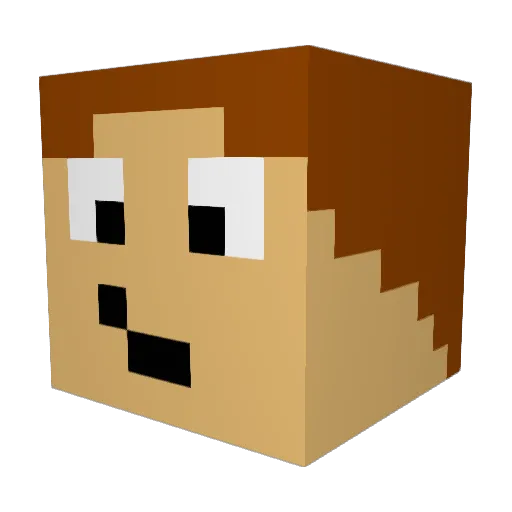 SiebenExperte80 Minecraft avatar head, 3D render
