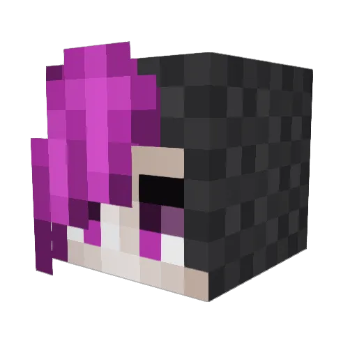 SiebenHub Minecraft avatar head, 3D render