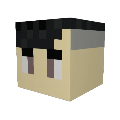 SiebenZwei Minecraft avatar head, 3D render