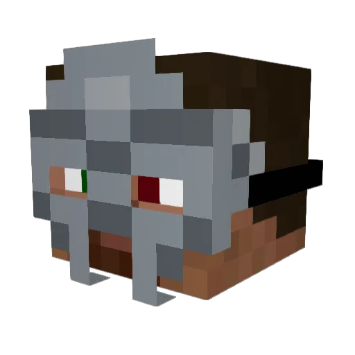 Siedemkat Minecraft avatar head, 3D render