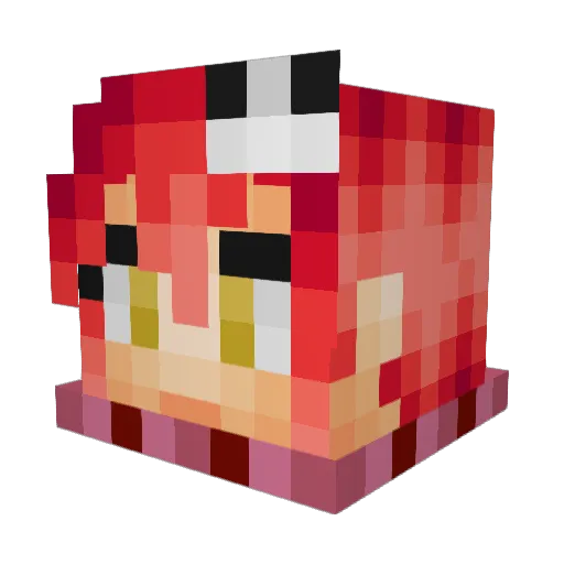 SiegSpace Minecraft avatar head, 3D render