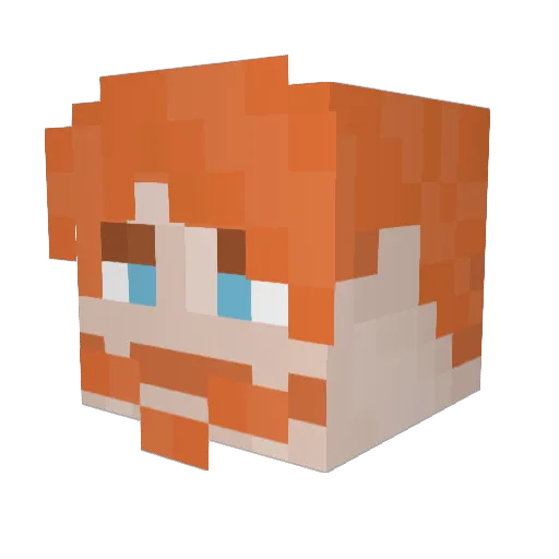 Siegfriede Minecraft avatar head, 3D render