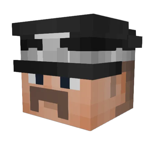 SiekHail Minecraft avatar head, 3D render