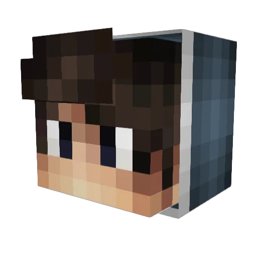 Sieliluu Minecraft avatar head, 3D render