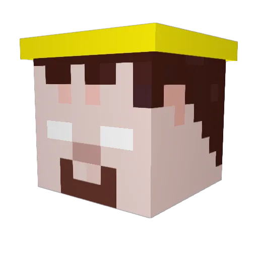 SiemStream Minecraft avatar head, 3D render