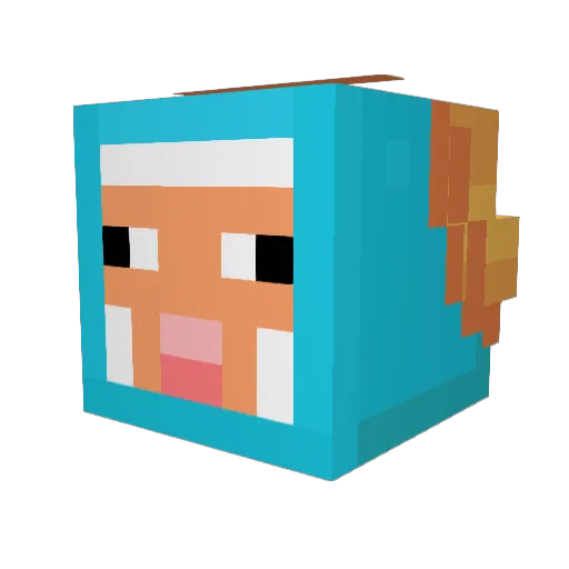 Siemie_ Minecraft avatar head, 3D render