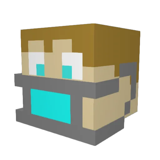 Siemion18 Minecraft avatar head, 3D render