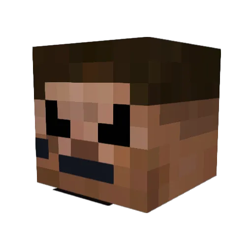 SiempreLegit Minecraft avatar head, 3D render