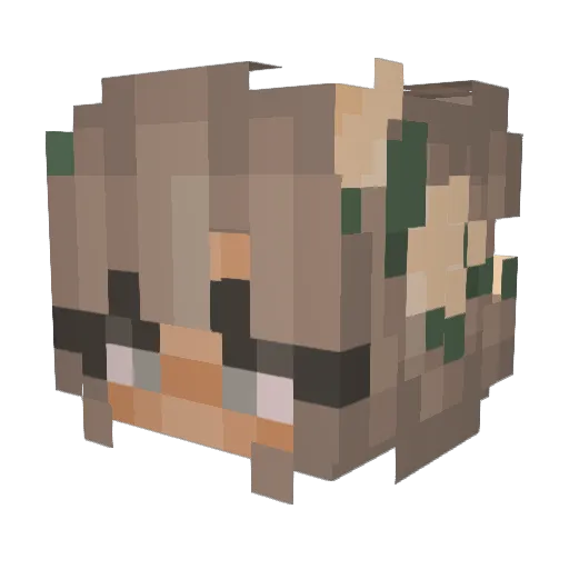 SienaMC Minecraft avatar head, 3D render