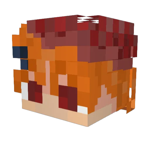 SiennaFall Minecraft avatar head, 3D render