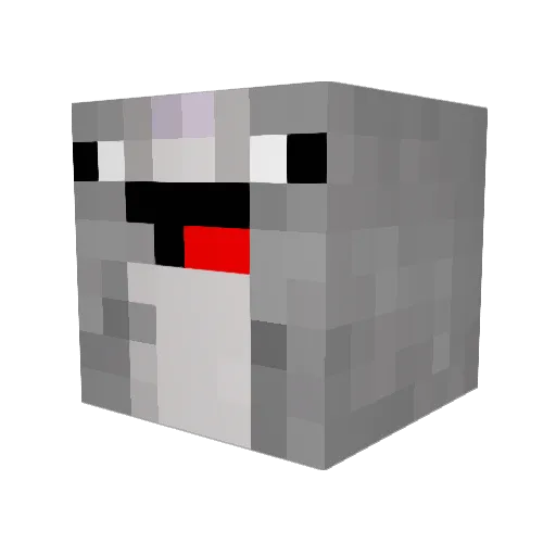 Sientix Minecraft avatar head, 3D render