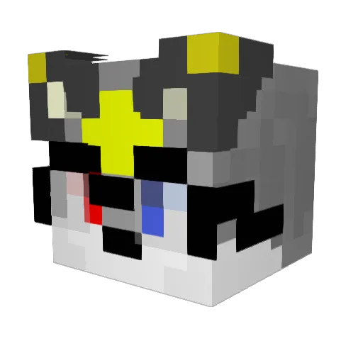 Sierbar Minecraft avatar head, 3D render