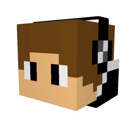 Sierning Minecraft avatar head, 3D render