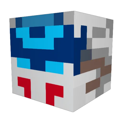 SierraX07 Minecraft avatar head, 3D render