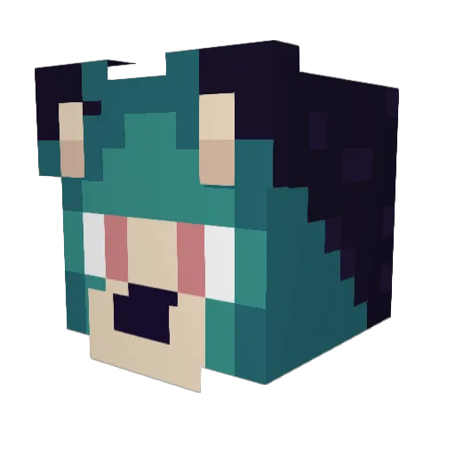 Sierra_Wuff Minecraft avatar head, 3D render