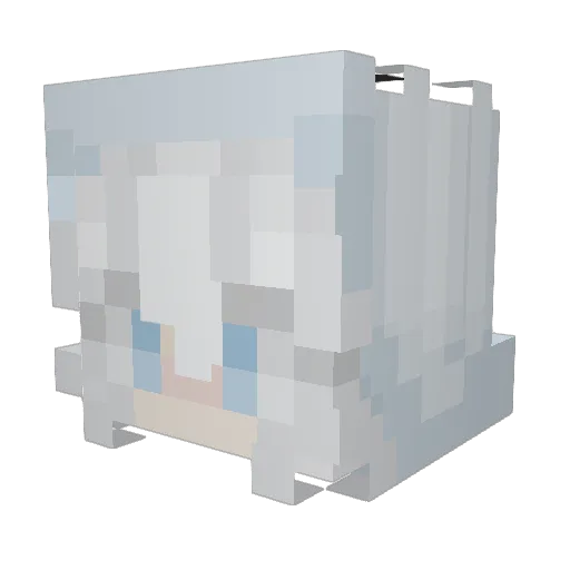 Sierrasimi Minecraft avatar head, 3D render